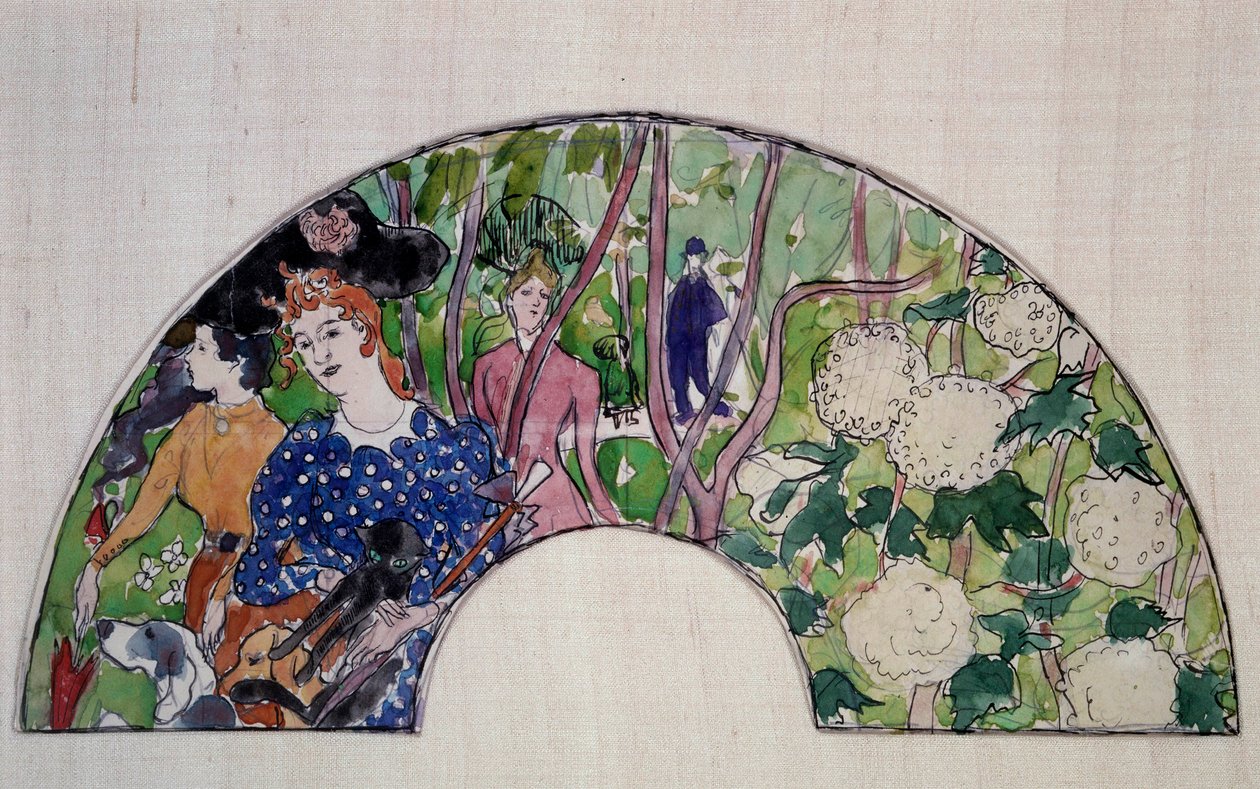 Fan-projekt, 20. århundrede (akvarel) af Pierre Bonnard
