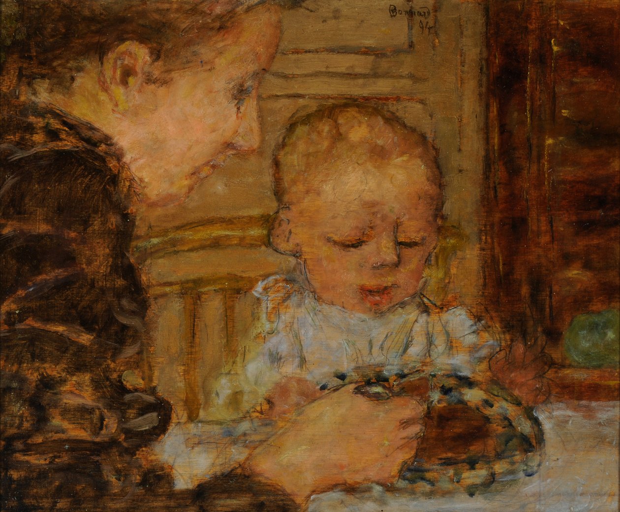 Bedstemor og Barn af Pierre Bonnard