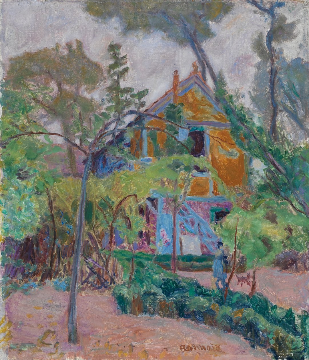 Hus blandt træer, 1918 af Pierre Bonnard