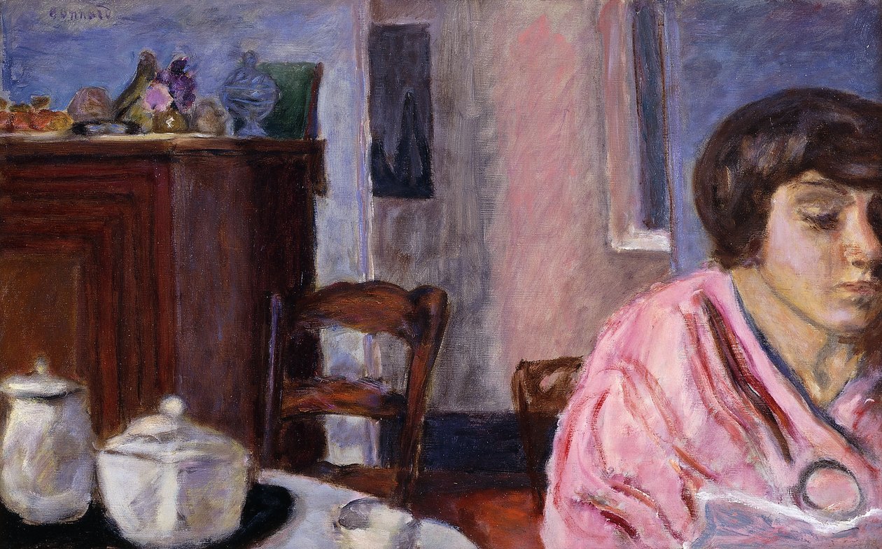 Interiør med Figur; Interiør med figur af Pierre Bonnard