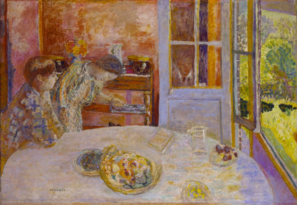 Spisestuen, Vernon, ca. 1925. af Pierre Bonnard