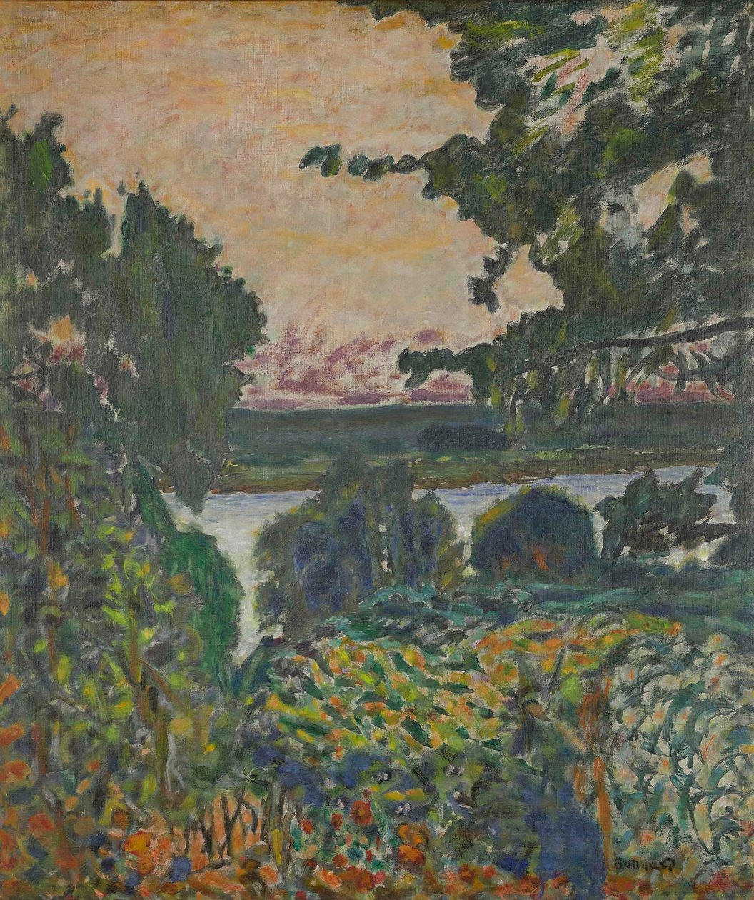 Seinen ved Vernon, 1915. af Pierre Bonnard