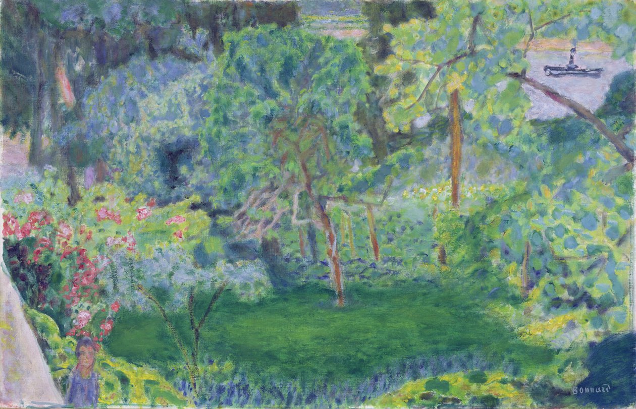 Landskab med pram, c.1930 af Pierre Bonnard