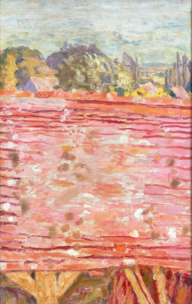 Det røde tag af Pierre Bonnard