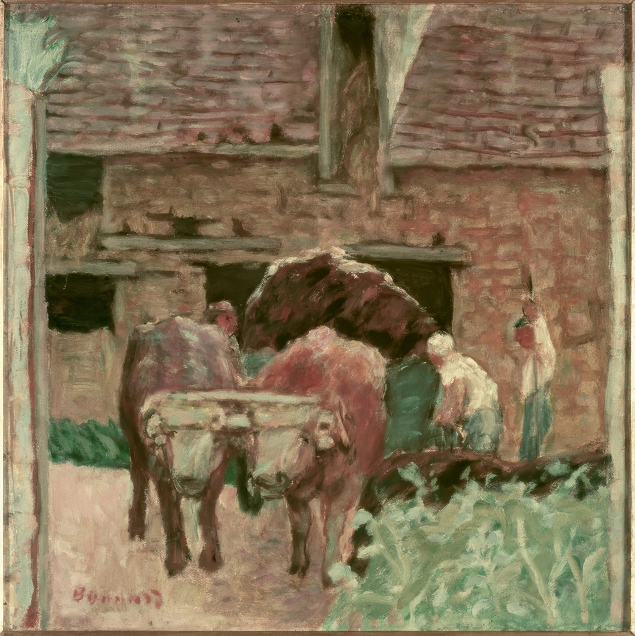 De to okser og gården af Pierre Bonnard