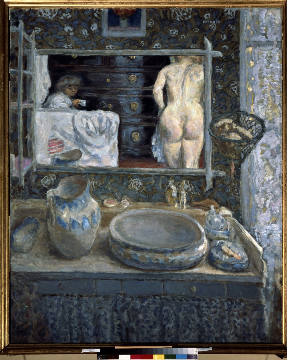 Spejl over en håndvask af Pierre Bonnard