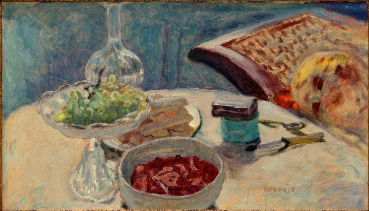 Stilleben med en figur (Marthe Bonnard) af Pierre Bonnard