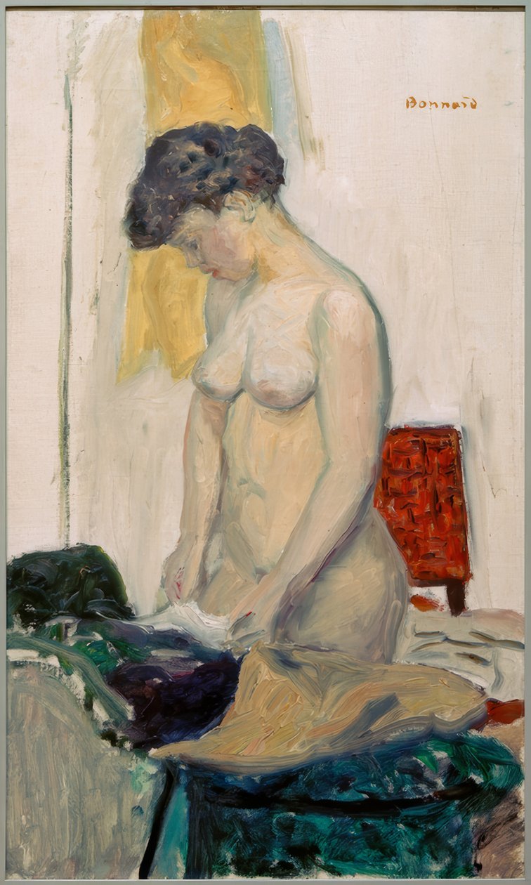 Står nøgen i profilen af Pierre Bonnard