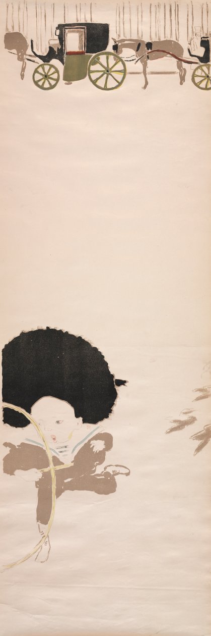 Nursemaids Promenade, Frise af vogne, 1895. af Pierre Bonnard