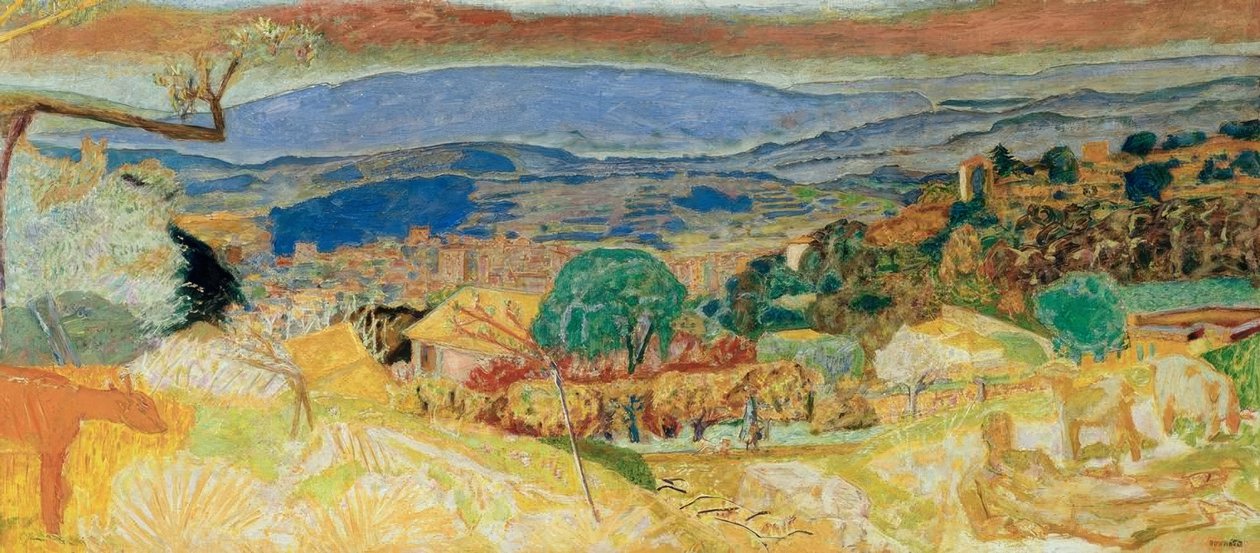 Cannet landskab af Pierre Bonnard