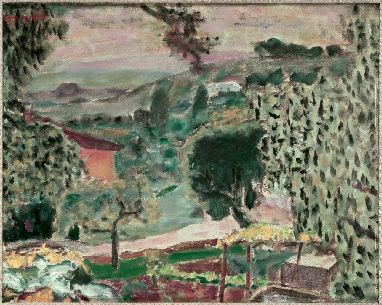Cannet landskab af Pierre Bonnard