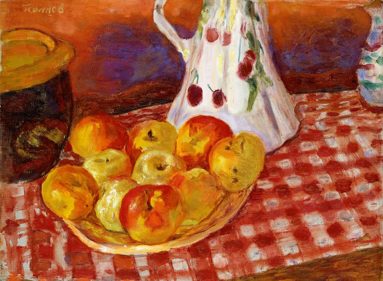 Røde og gule æbler af Pierre Bonnard