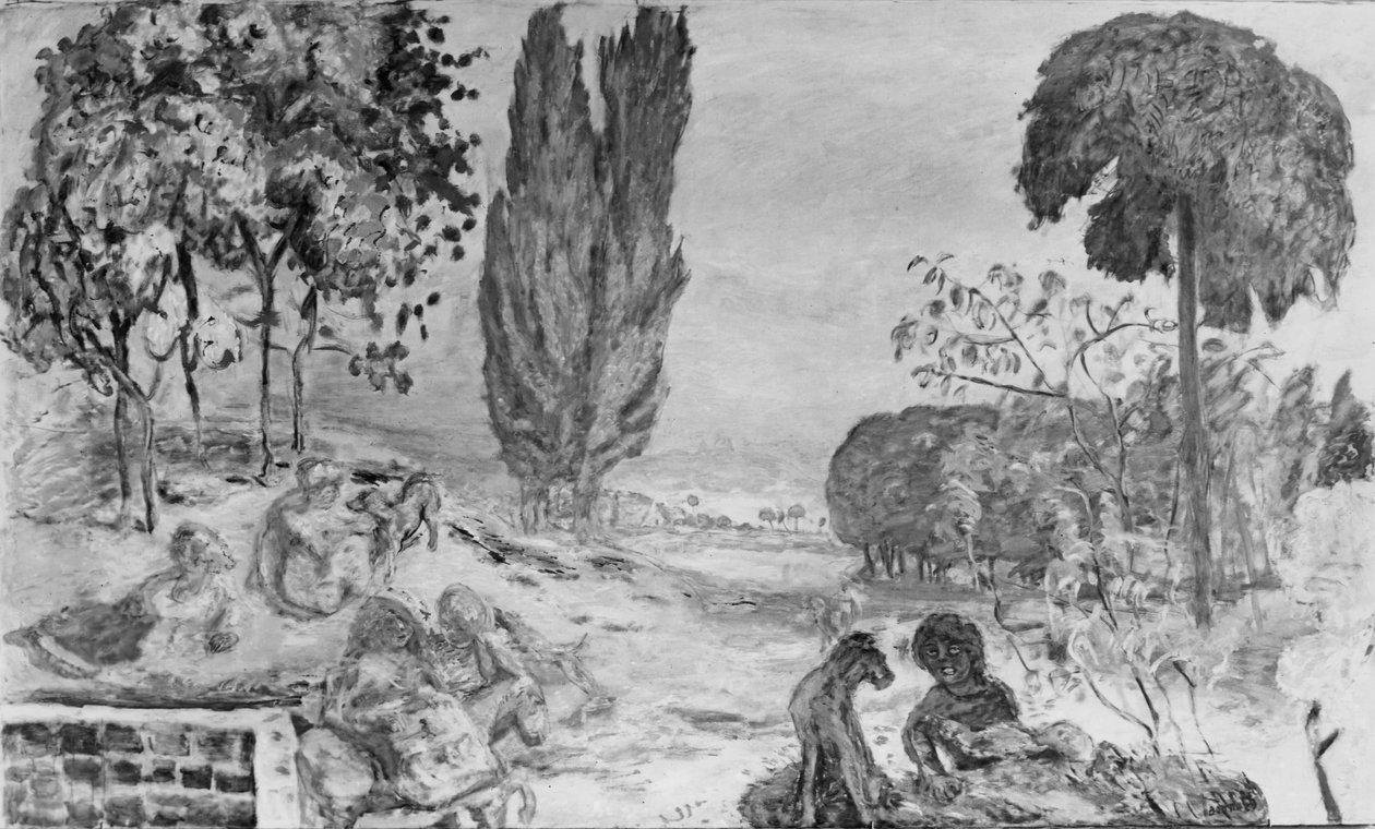 Sommeraften (olie på lærred) af Pierre Bonnard