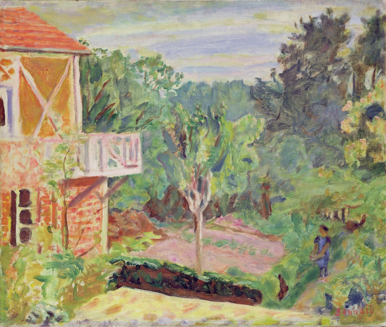 Sunlight at Vernon, ca. 1920 (olie på lærred) af Pierre Bonnard