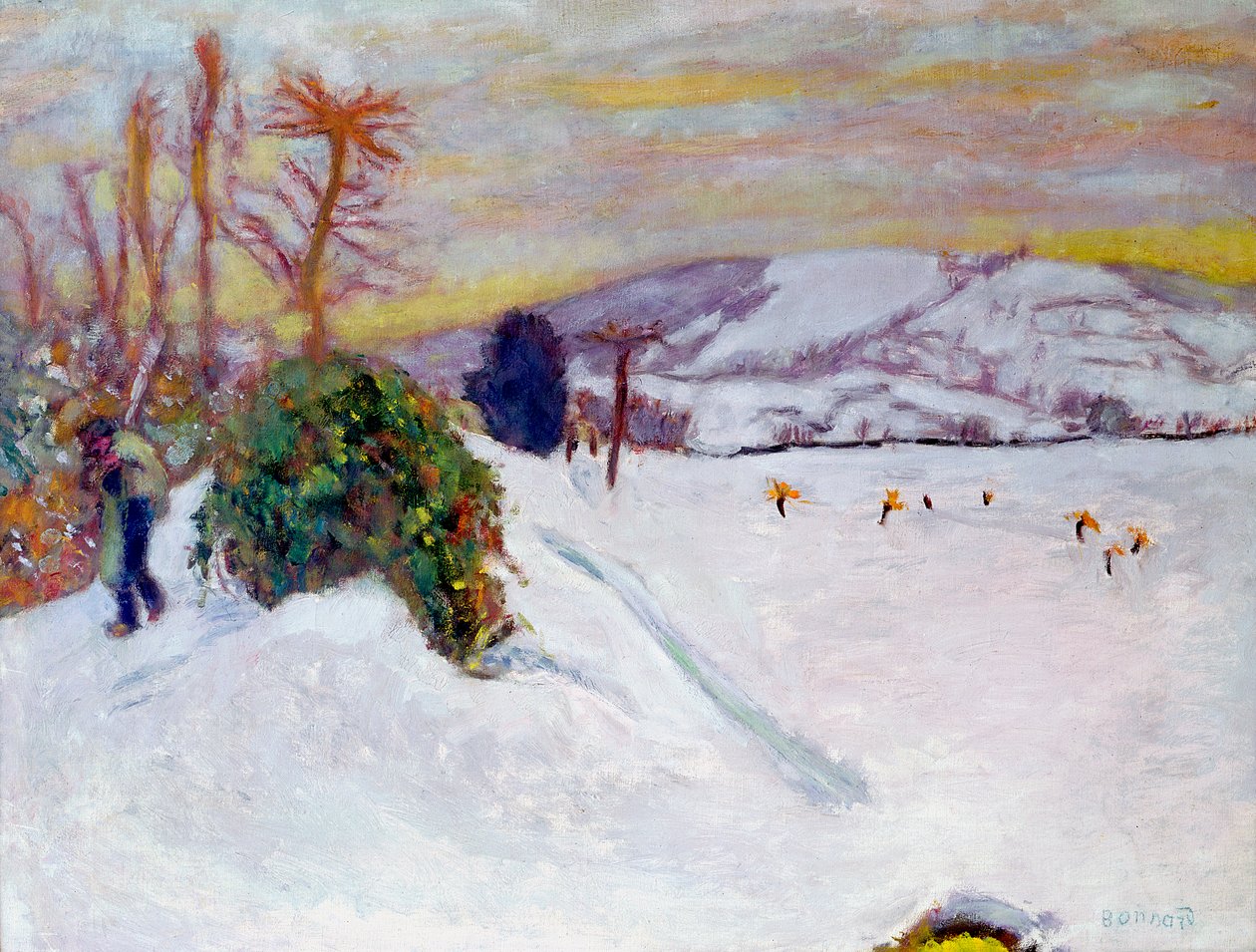 Sneen ved Dauphine, 1910 af Pierre Bonnard