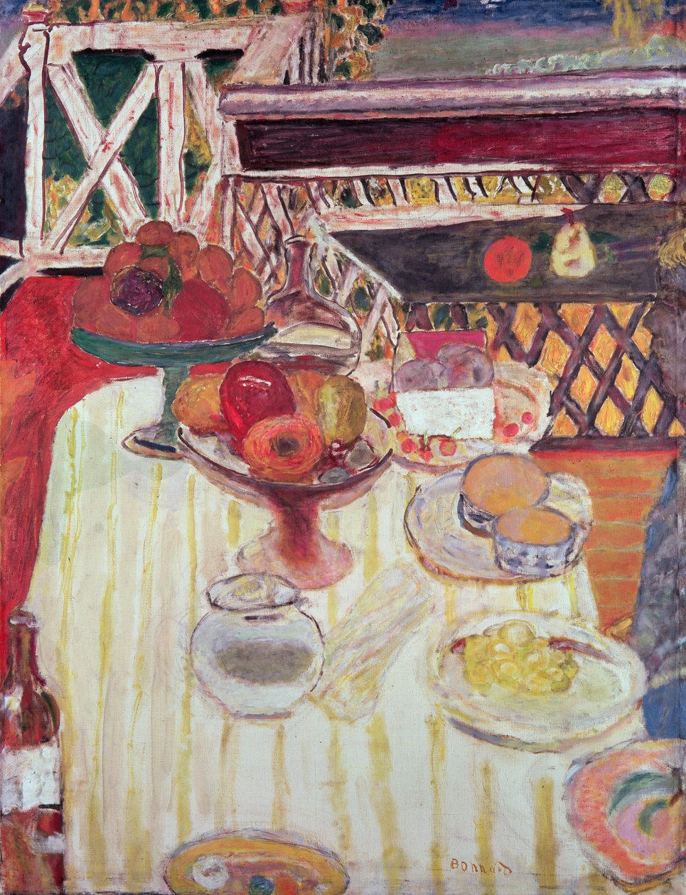 Sommerbordet, c.1917 af Pierre Bonnard