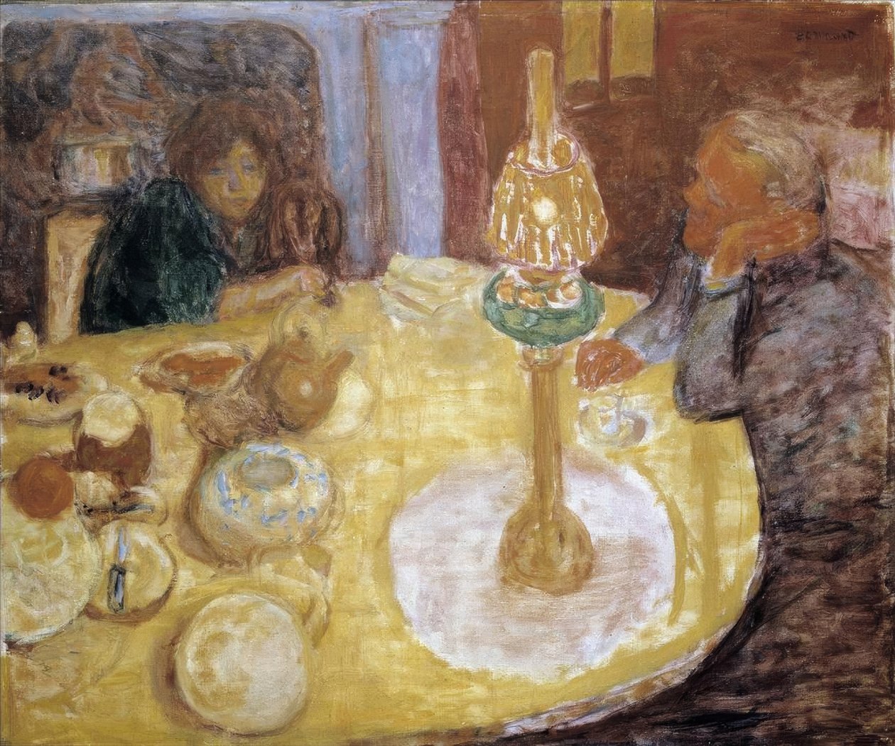 AFTEN UNDER LAMPEN af Pierre Bonnard