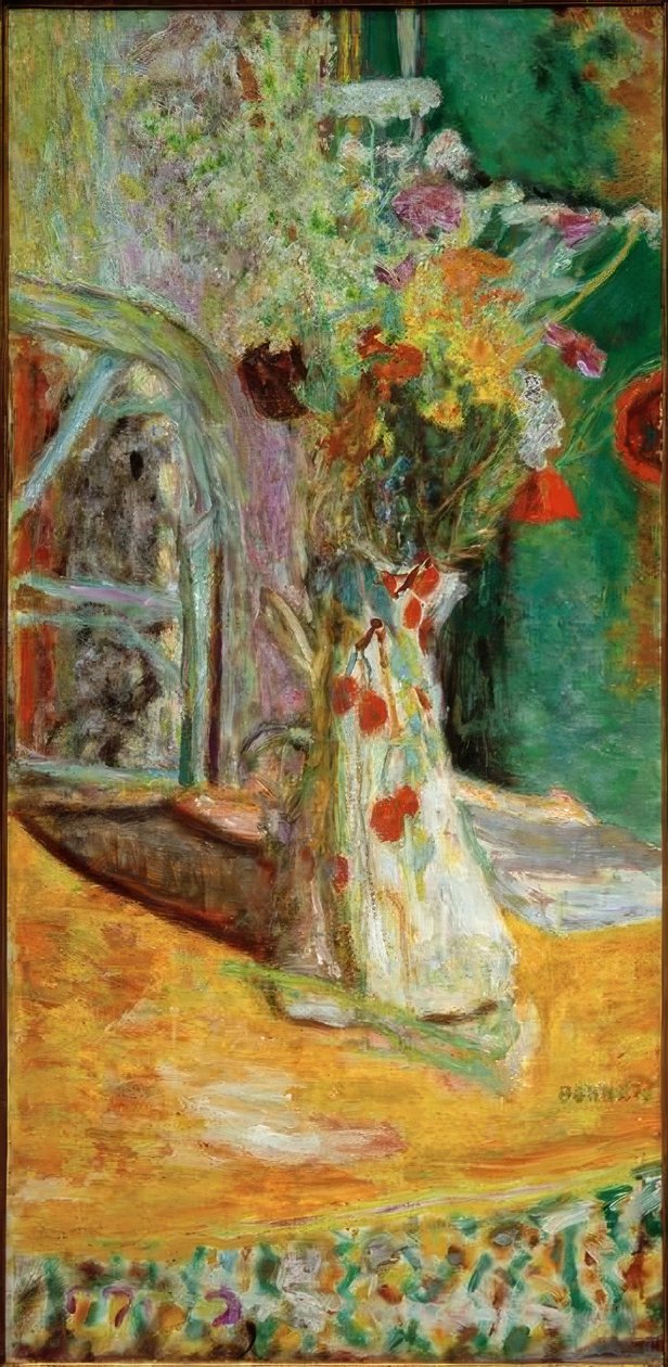 Vase med blomster af Pierre Bonnard