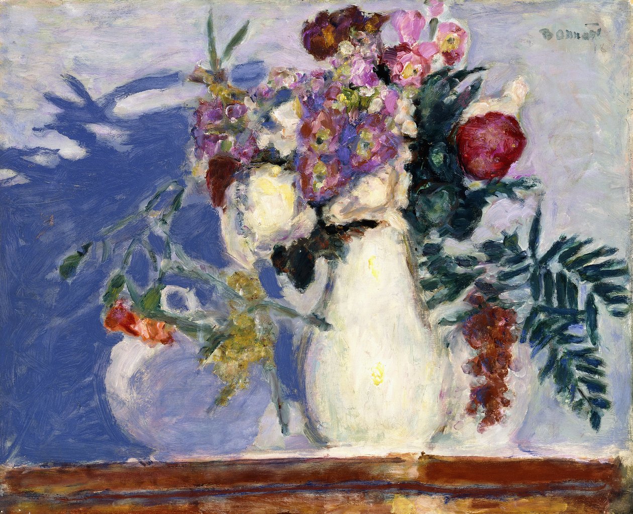 Vase med blomster af Pierre Bonnard