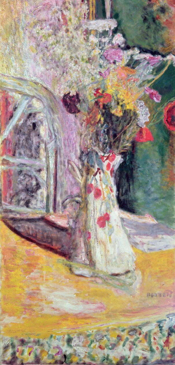 Vase med blomster af Pierre Bonnard