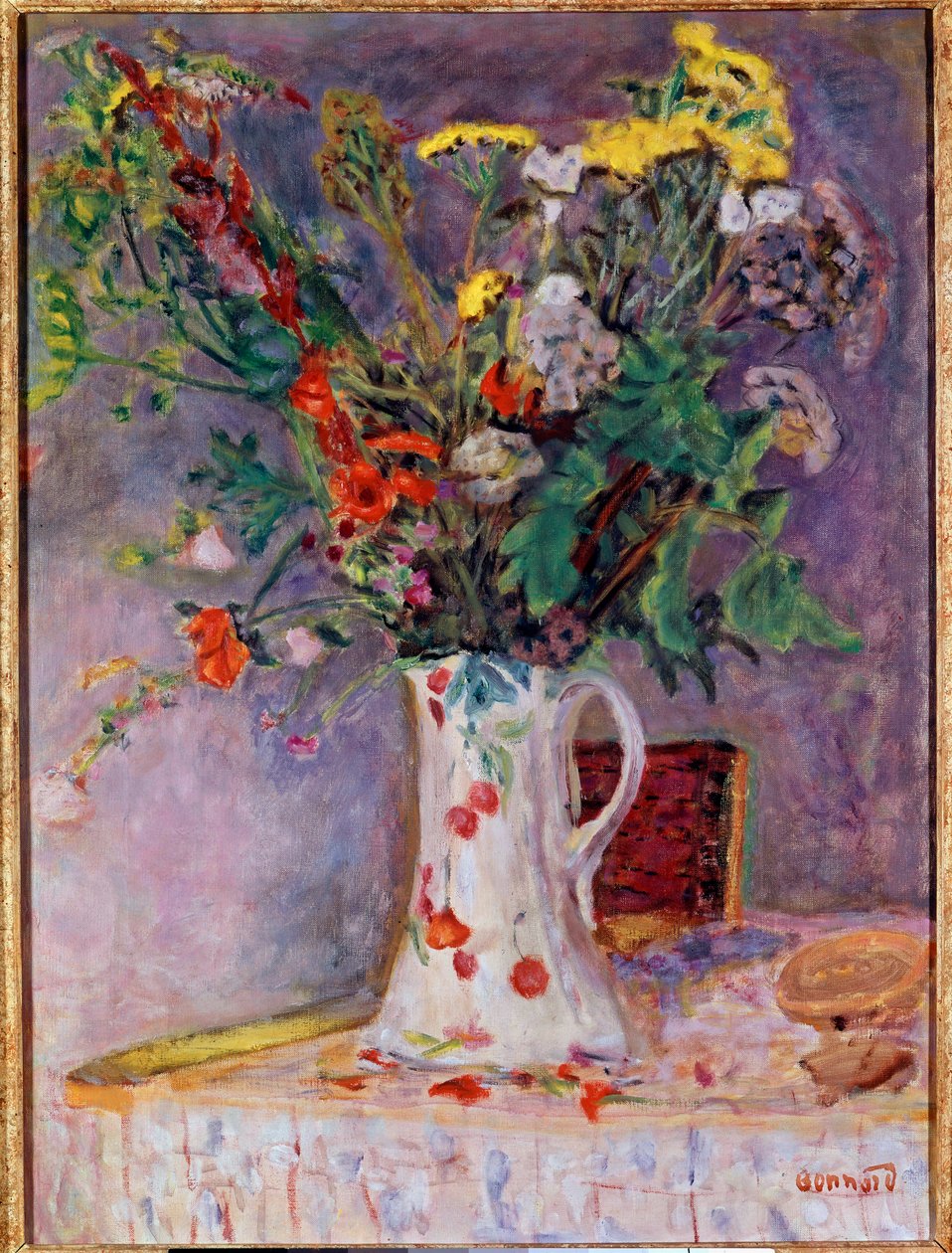 Vase med blomster af Pierre Bonnard