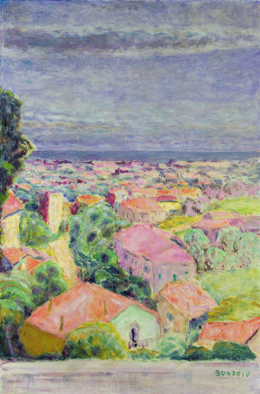 View of Cannet, ca. 1940 (olie på lærred) af Pierre Bonnard