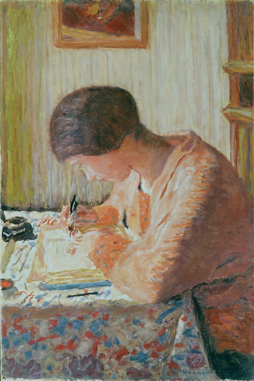 Kvinde skriver af Pierre Bonnard