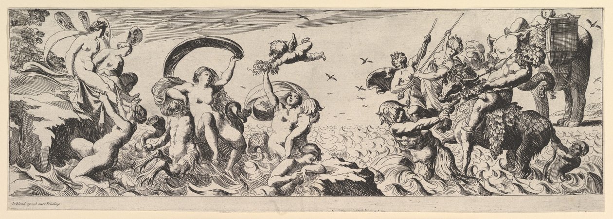 Bacchanal, 1600-tallet. af Pierre Brebiette