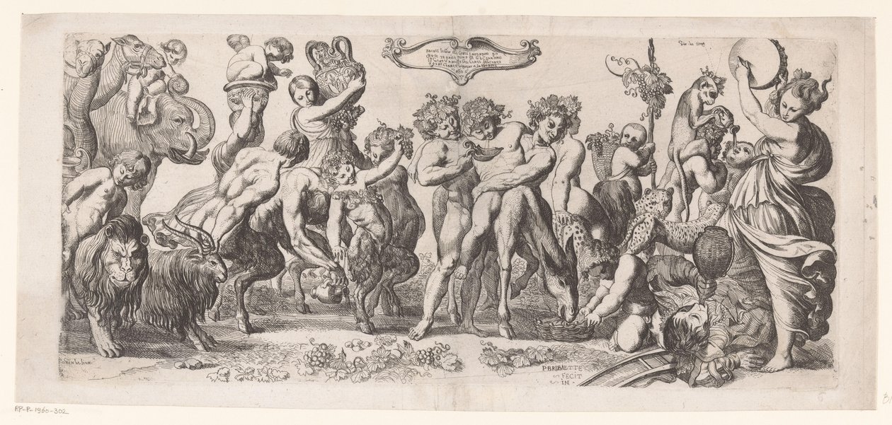 Triomf van Bacchus af Pierre Brebiette