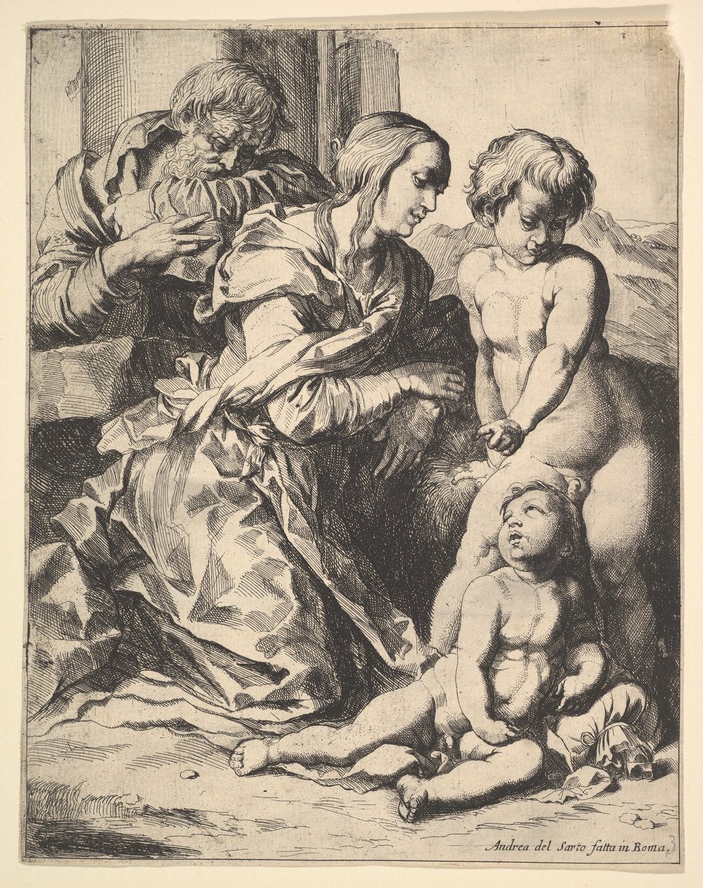 Jomfru knæler foran Kristus, 1610-42. af Pierre Brebiette