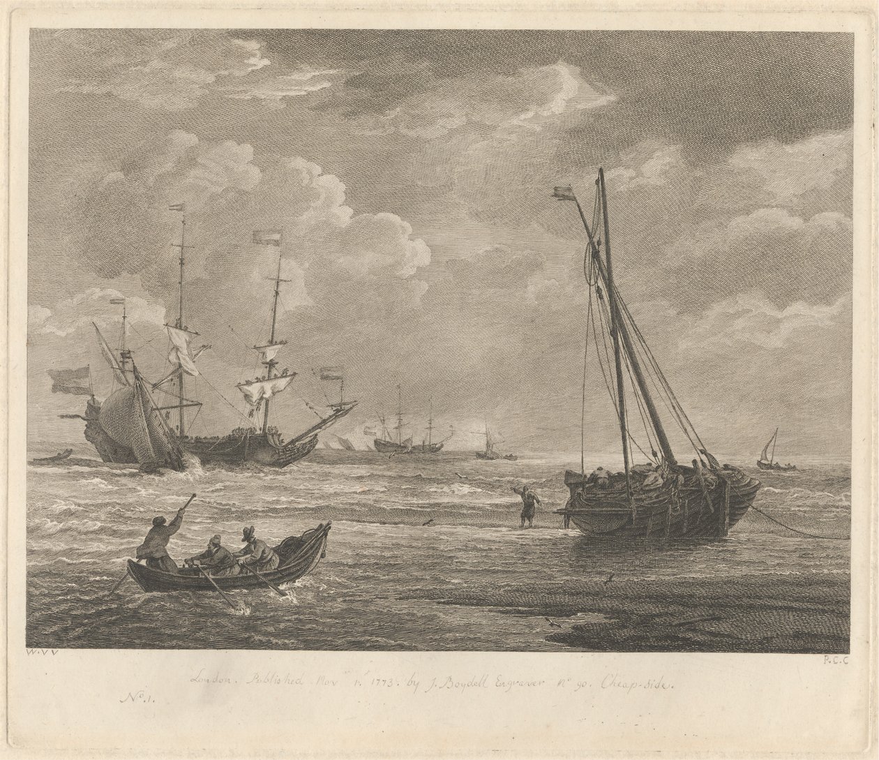 Havundersøgelse nr. 1 af Pierre Charles Canot