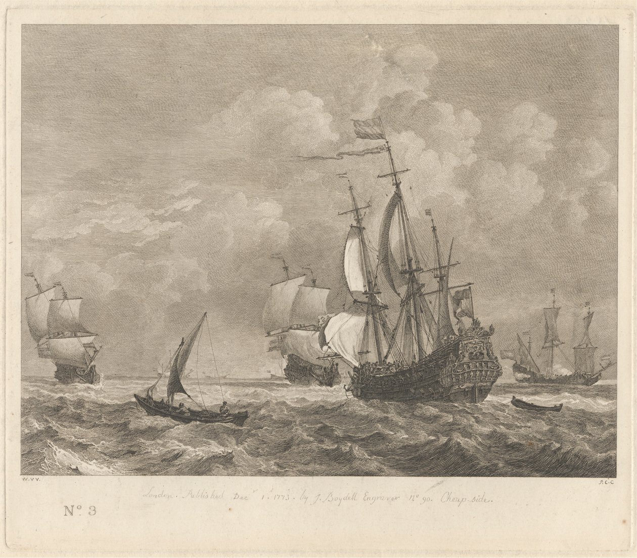 Havundersøgelse nr. 3 af Pierre Charles Canot