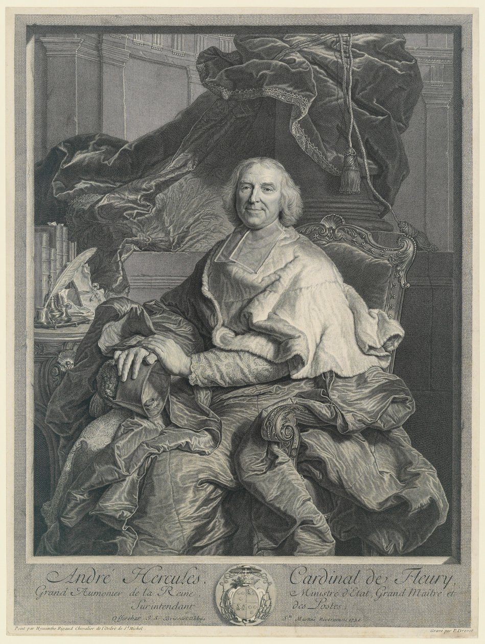 Andre Hercules, kardinal af Fleury af Pierre Drevet