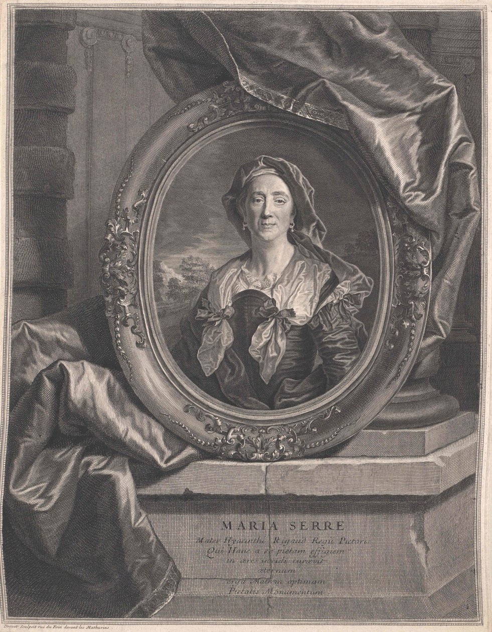 Marie Serre (print) af Pierre Drevet