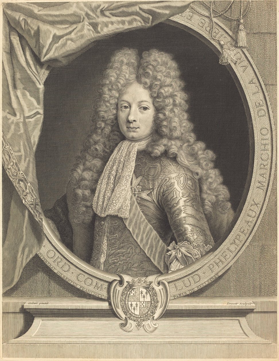 Marquis de la Vrilliere af Pierre Drevet after Pierre Gobert