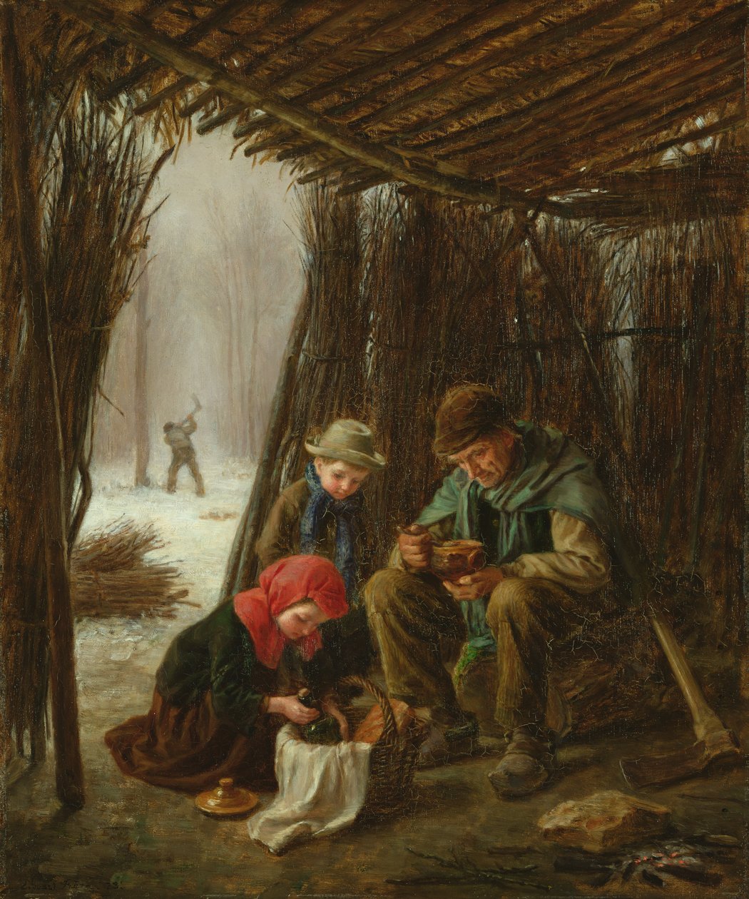 Skovhuggerens måltid af Pierre Edouard Frere