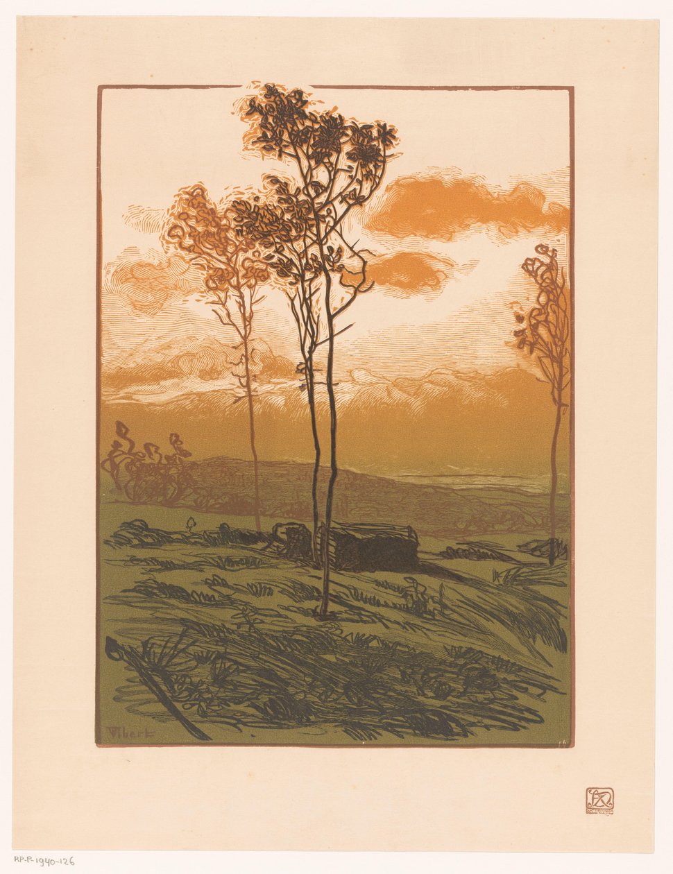 Landskab af Pierre Eugène Vibert