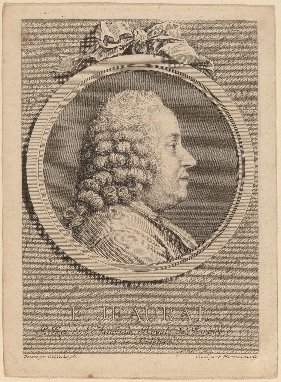 Edme-Sebastien Jeaurat af Pierre Francois Martenasie after Charles Nicolas Cochin II