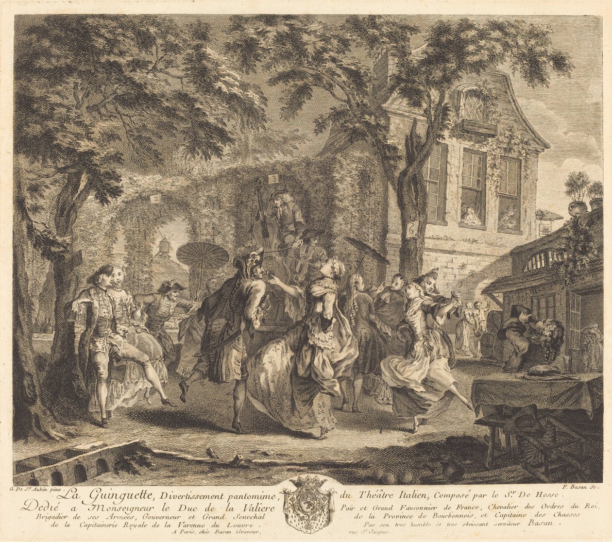 Værtshuset af Pierre François Basan after Gabriel Jacques de Saint Aubin