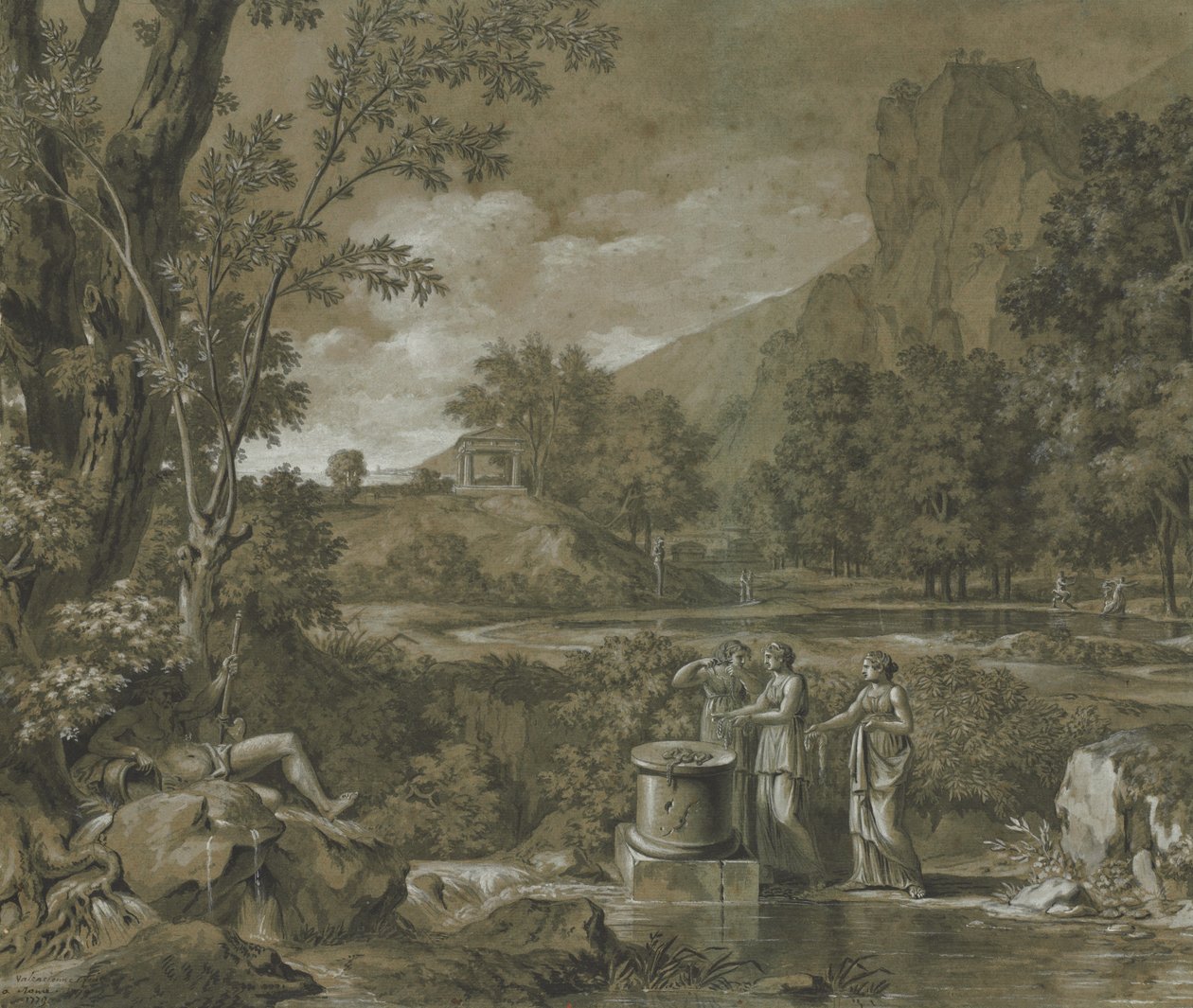 Klassisk Landskab, 1779. af Pierre Henri de Valenciennes