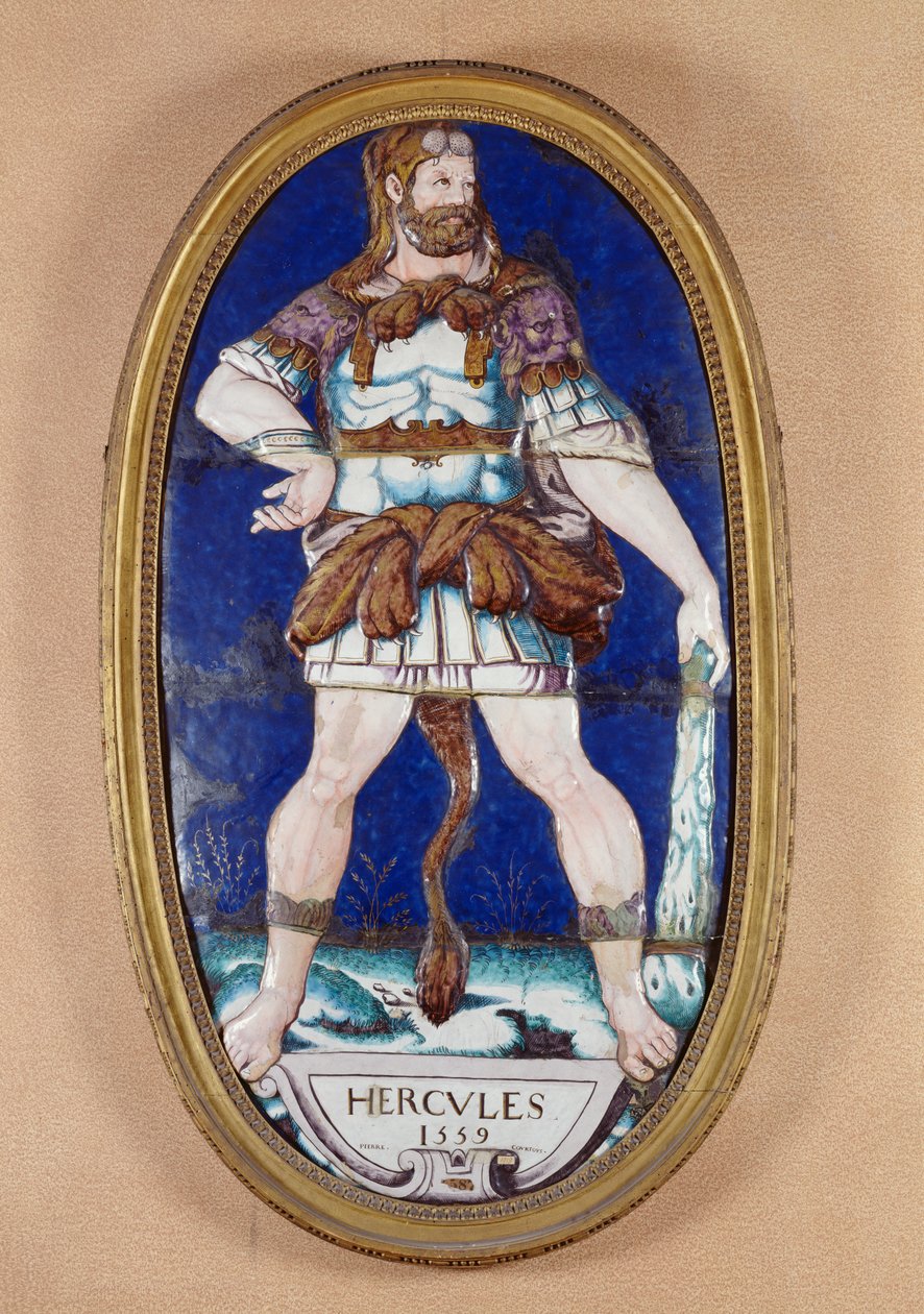 Hercules, 1559 (malet emalje) af Pierre I Courteys