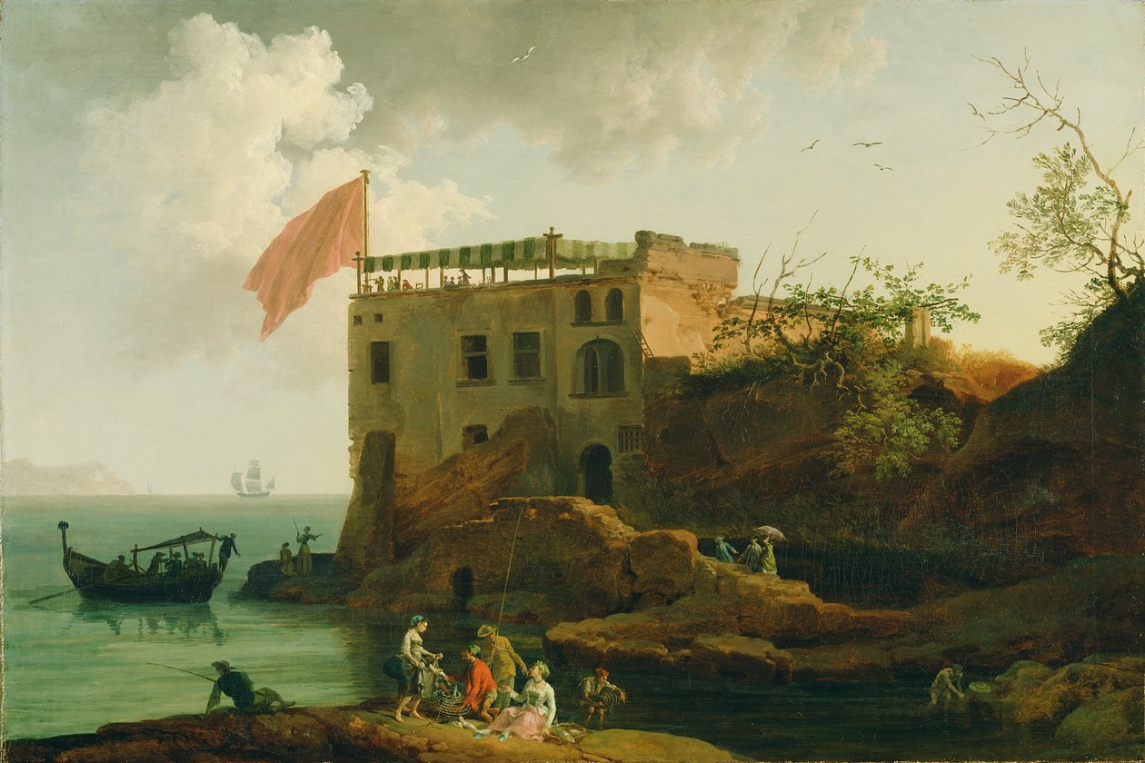 Udsigt over Gaiola, ca. 1770-90 af Pierre Jacques Volaire