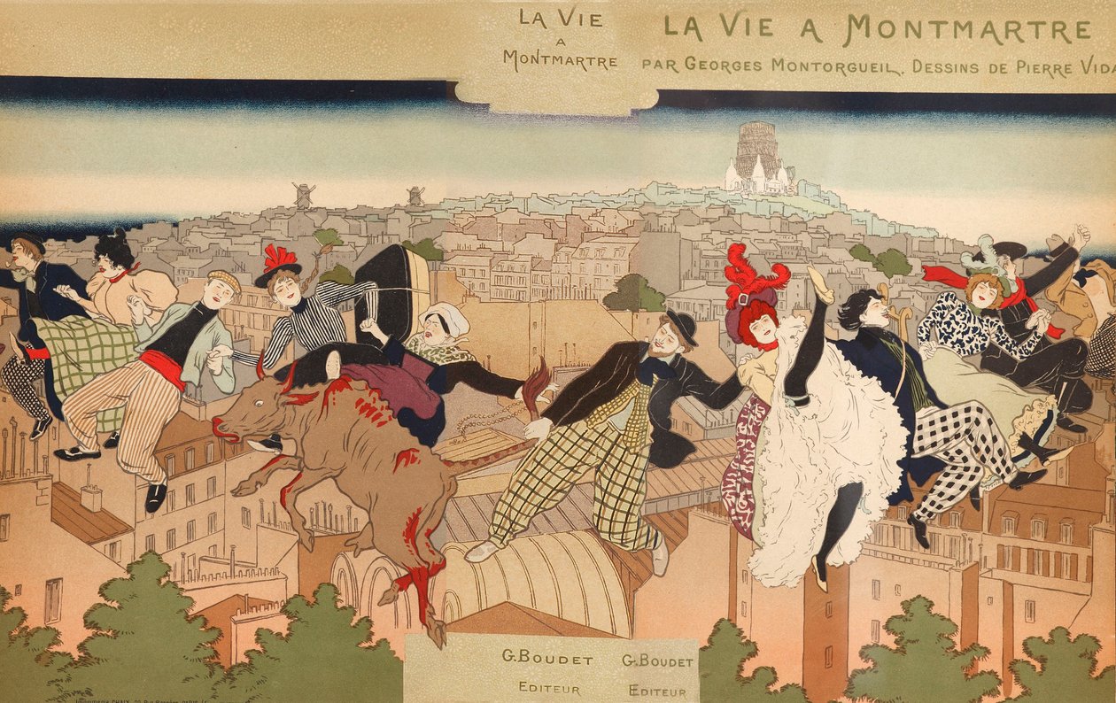 Livet i Montmartre, 1897. af Pierre Marie Louis Vidal