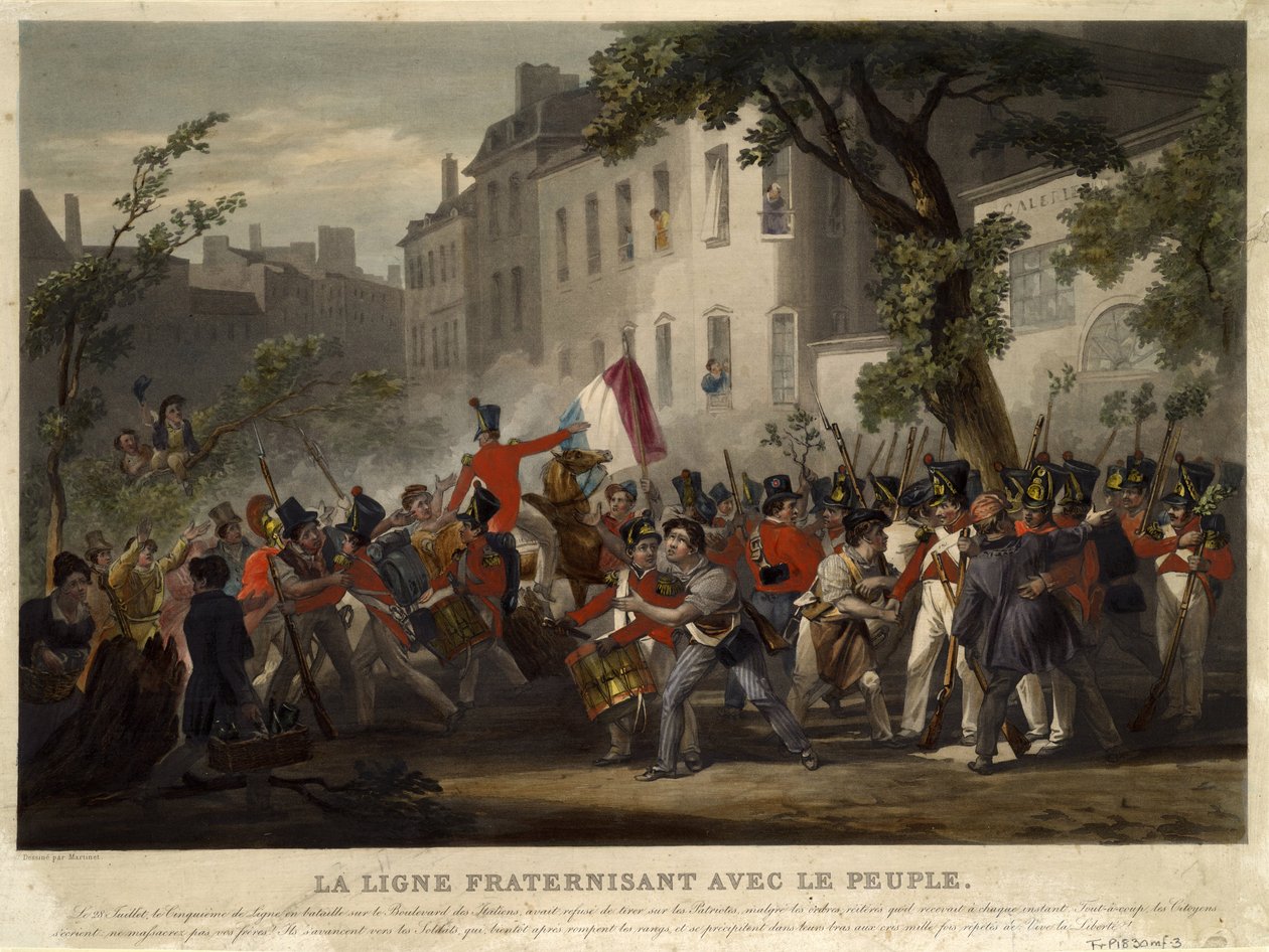 Julirevolutionen 1830, 1830 af Pierre Martinet