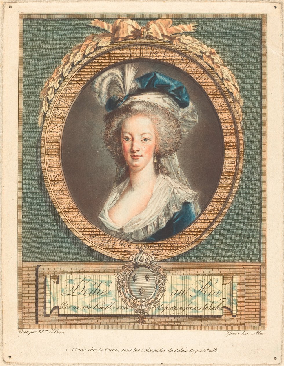 Dronning Marie-Antoinette af Pierre Michel Alix after Élisabeth Louise Vigée Le Brun