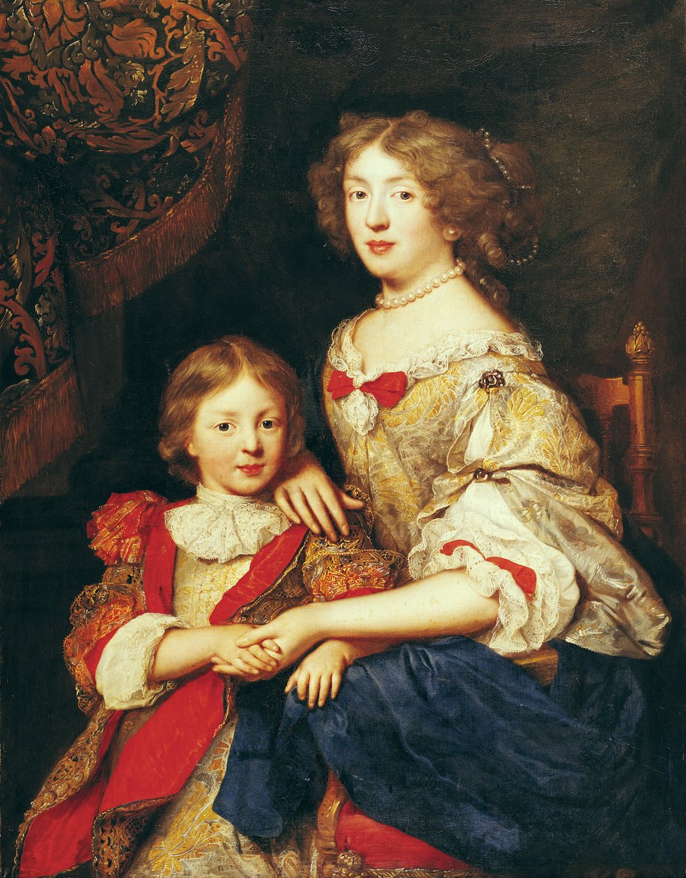En kvinde og hendes søn af Pierre Mignard