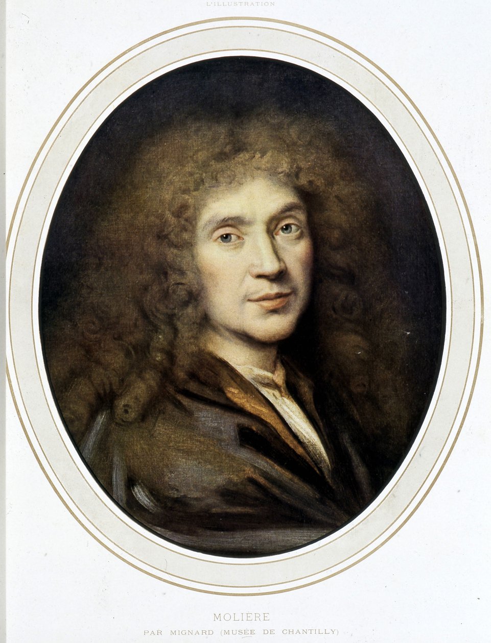 Molière af Mignard - Chantilly Museum af Pierre Mignard