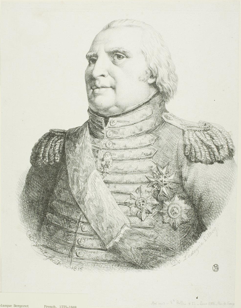 Portræt af Ludvig XVIII af Pierre Nolasque Bergeret