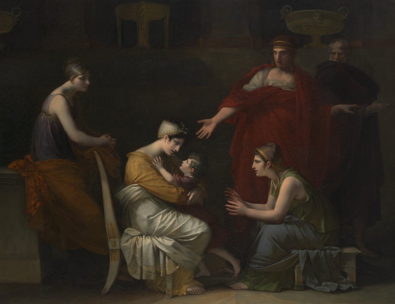 Andromache og Astyanax, 1813-17, 1823-24. af Pierre Paul Prud