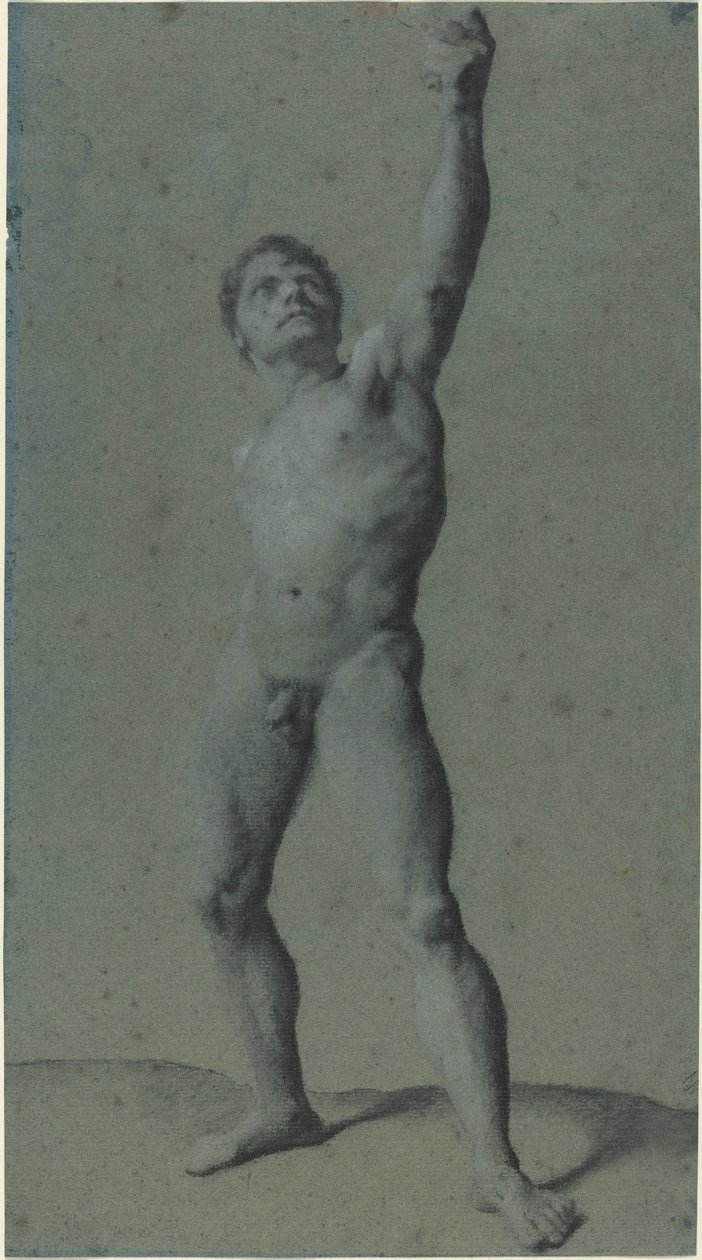 Mandlig nøgenstudie af Pierre Paul Prud